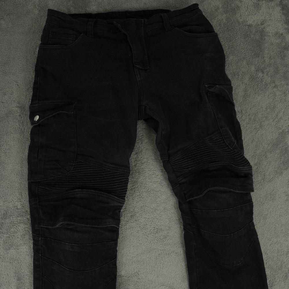Volero‎ Motorcycle Pants Men L Black Biker Tactical Armored Cargo Riding Jeans